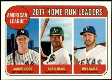 Aaron Judge, Joey Gallo, Khris Davis #5 Baseball Cards 2018 Topps Heritage