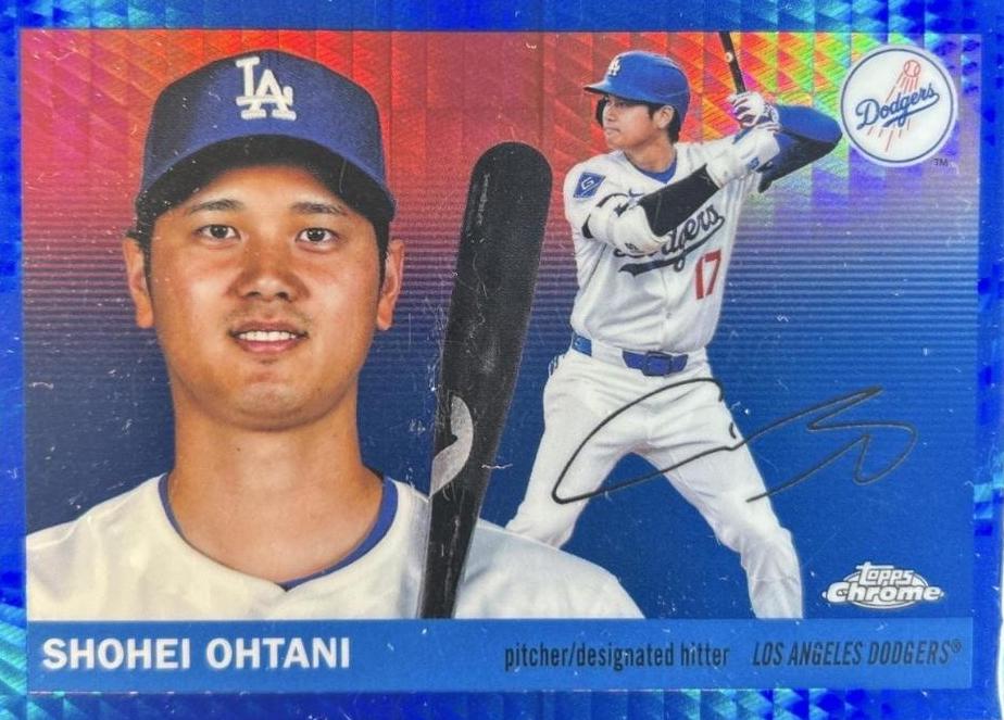 2025 Topps Chrome Platinum Shohei Ohtani [Blue Prism] #17 card
