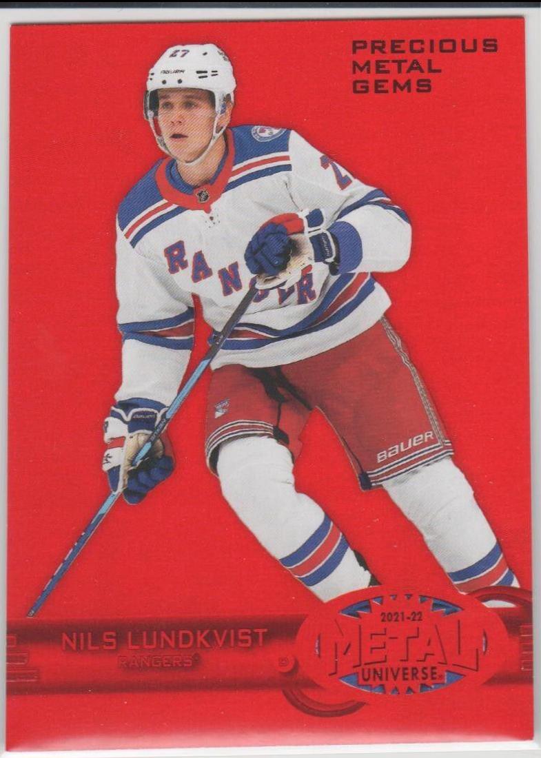 Nils Lundkvist #189 Hockey Cards 2021 Skybox Metal Universe