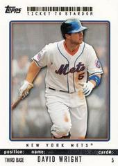 David Wright #5 Baseball Cards 2009 Topps Ticket to Stardom Prices