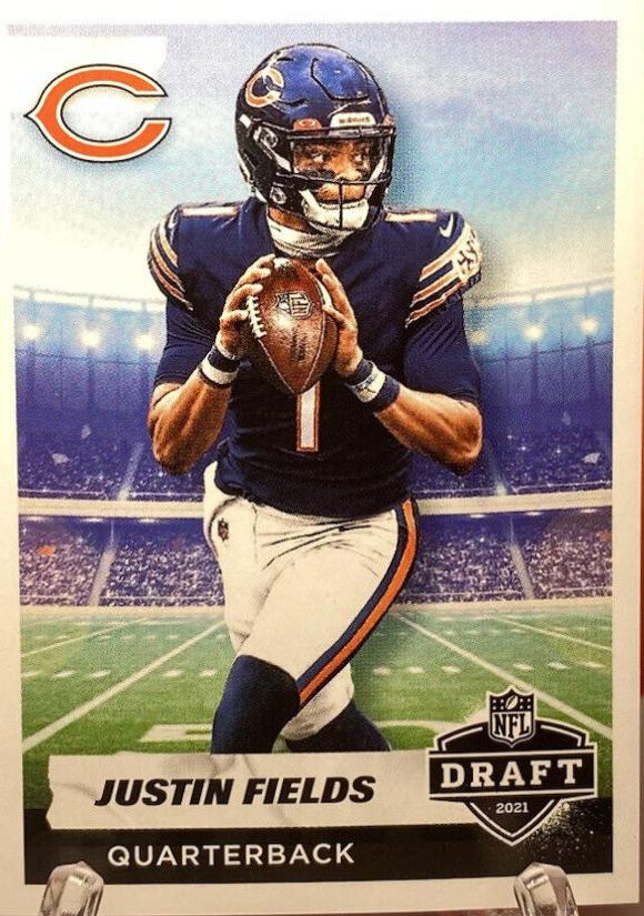 Justin Fields #36 Football Cards 2021 Panini NFL Sticker & Card Collection - Sticker