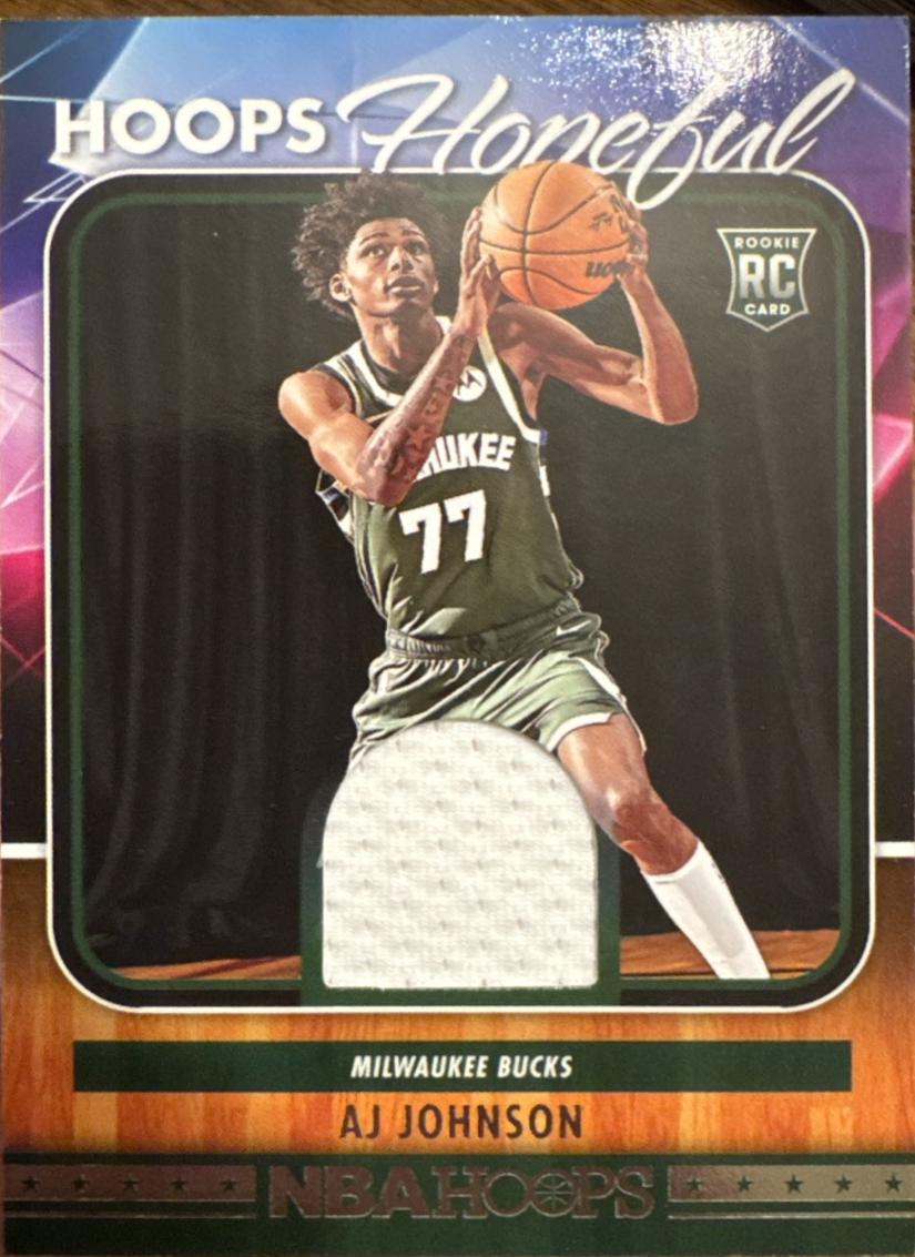 AJ Johnson #HHM-AJJ Basketball Cards 2024 Panini NBA Hoops Hopeful Memorabilia
