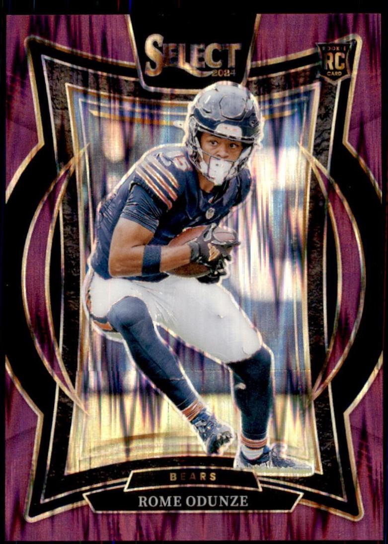 Rome Odunze [Purple Prizm Shock] #3 Prices | 2024 Panini Select ...