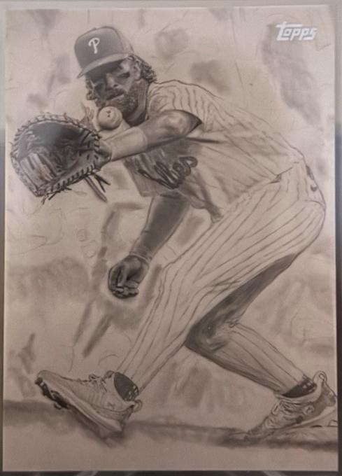 Bryce Harper #KHAC-10 2025 Topps Update Keegan Hall Art Baseball