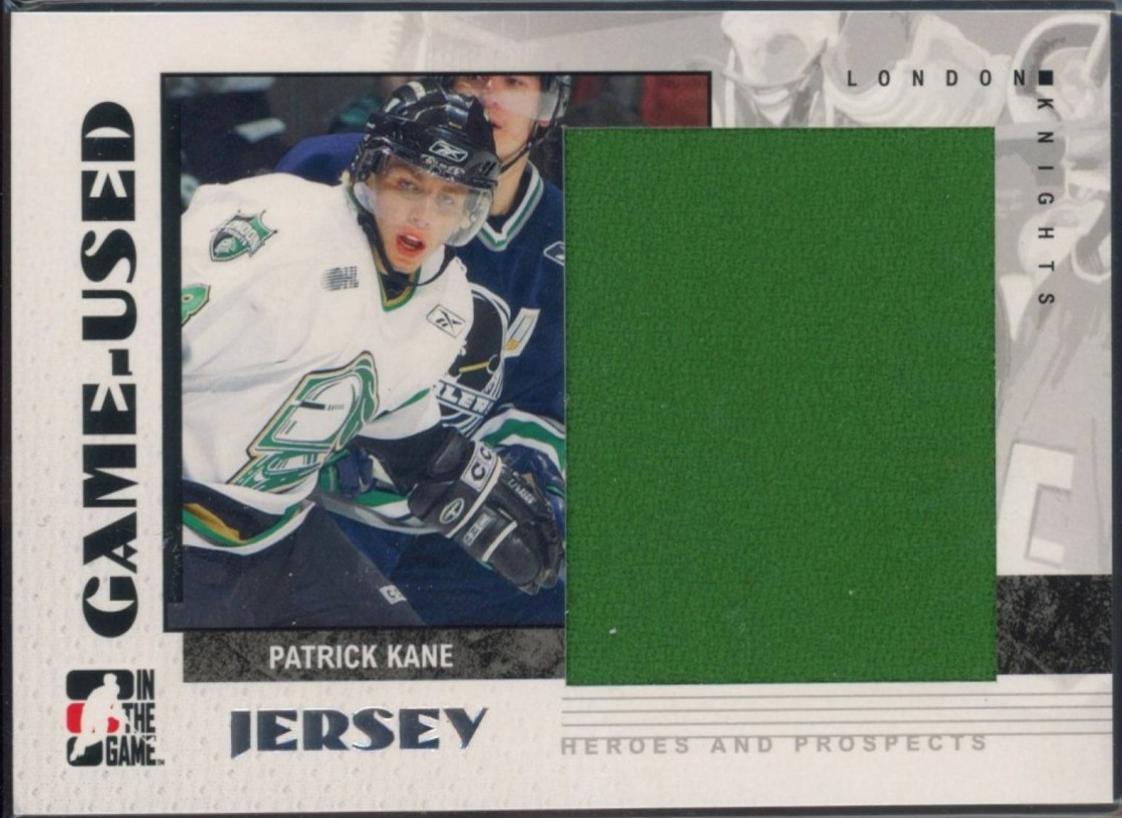 Patrick Kane #GUJ-18 2007 In The Game Heroes And Prospects Game Used Jersey Hockey