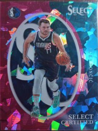 Luka Doncic [Pink Cracked Ice Prizm] #9 Prices | 2023 Panini