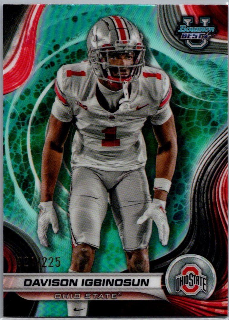 Davison Igbinosun [Aqua Refractor] #51 Prices | 2024 Bowman Best ...