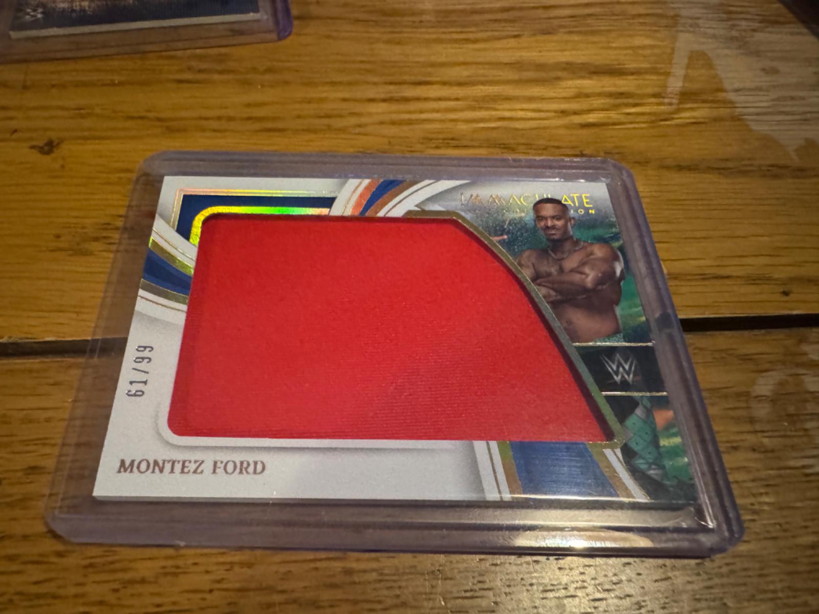 Montez Ford #IM-MZF Wrestling Cards 2023 Panini Immaculate WWE Jumbo Memorabilia