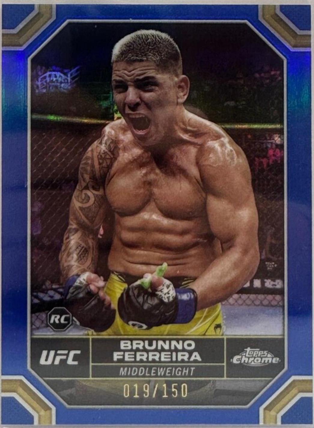 Brunno Ferreira [Blue Refractor] #3 Prices | 2024 Topps Chrome UFC ...
