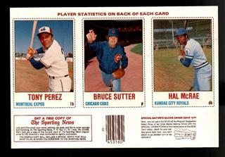 Bruce Sutter, Hal McRae, Tony Perez