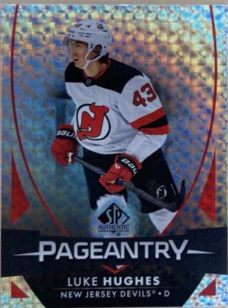 Luke Hughes #P-68 Hockey Cards 2023 SP Authentic Pageantry