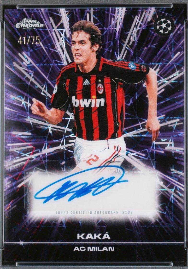 Kaka #BLA-KA 2025 Topps Chrome UEFA Black Lazer Autograph