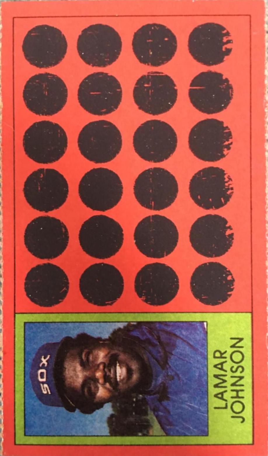 Lamar Johnson #26 1981 Topps Scratch Offs Baseball
