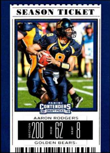 Aaron Rodgers #2 Football Cards 2019 Panini Contenders Draft Picks