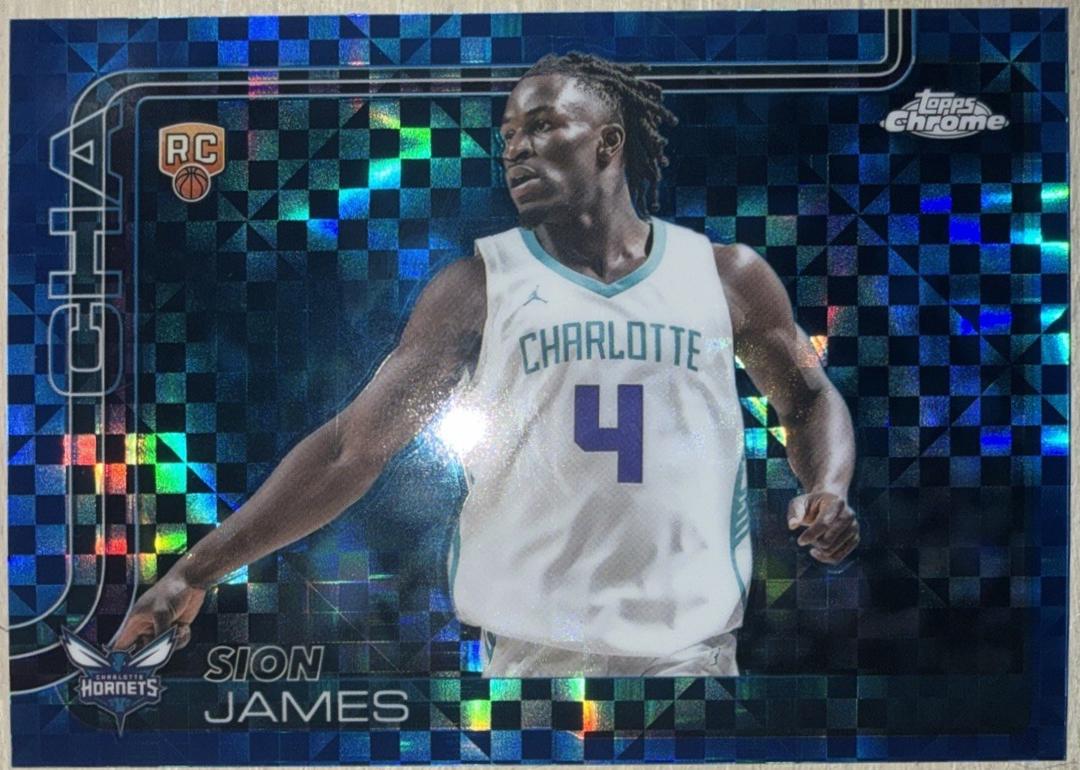 2025 Topps Chrome Sion James [Blue X-Fractor] #283 card