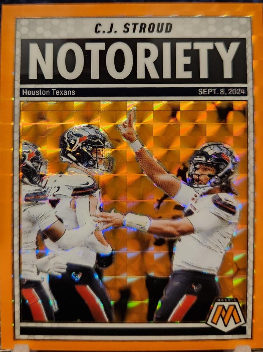 C.J. Stroud [Mosaic Orange Fluorescent] #5 Prices | 2025 Panini