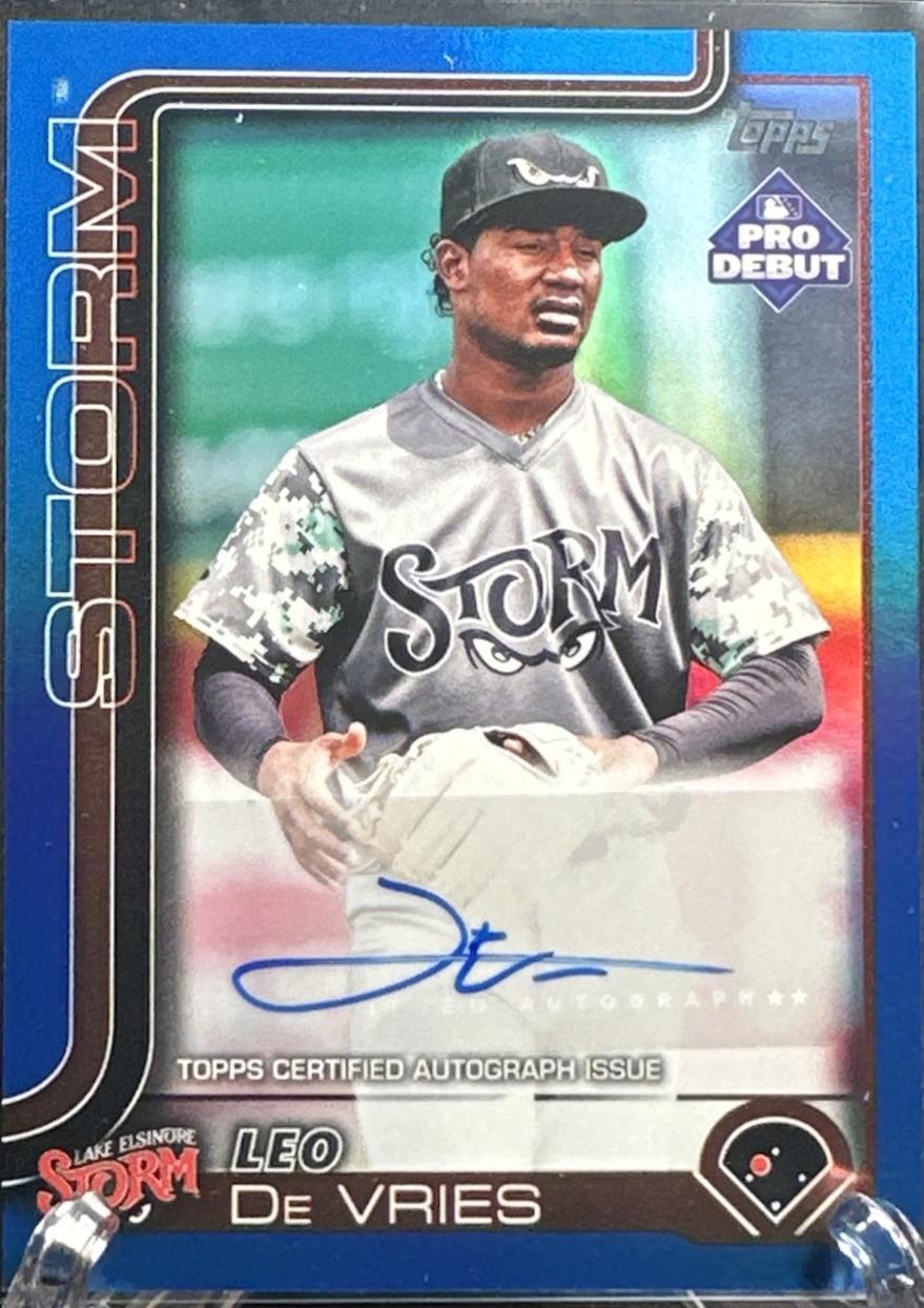 Leo De Vries [Blue Autograph] #PD-17 Prices | 2025 Topps Pro Debut