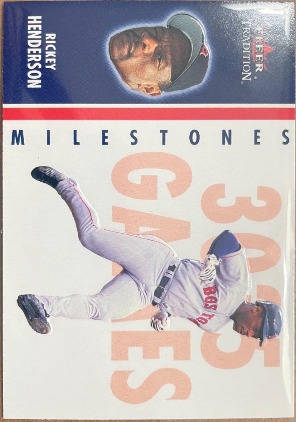 Rickey Henderson #2 Baseball Cards 2003 Fleer Tradition Milestones