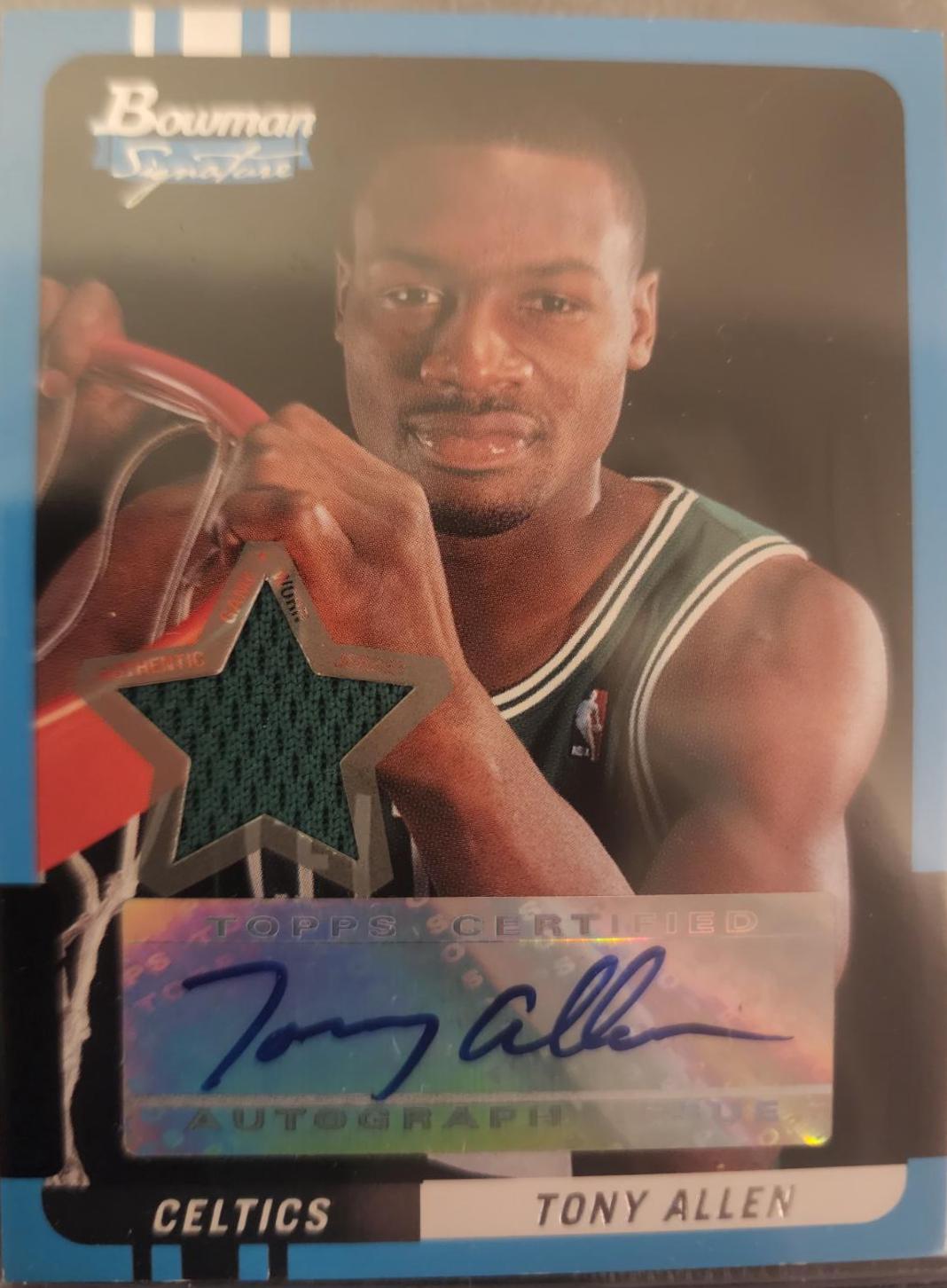 Tony Allen #82 Basketball Cards 2004 Bowman Signature