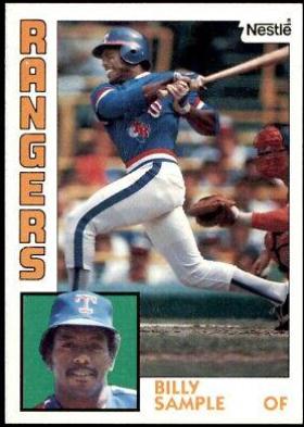 Billy Sample #12 Baseball Cards 1984 Topps Nestle