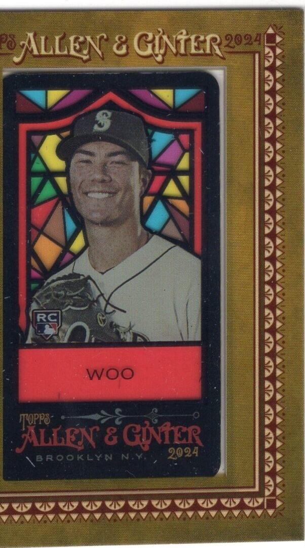 Bryan Woo #78 Baseball Cards 2024 Topps Allen & Ginter Stained Glass Mini