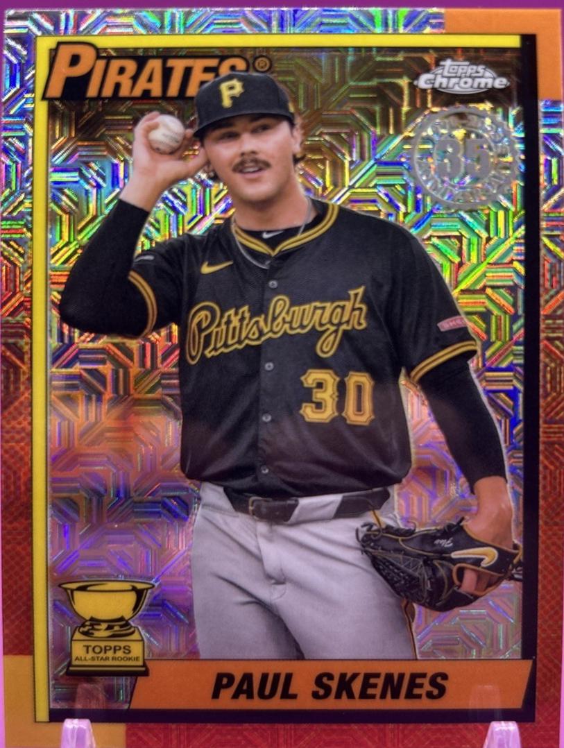 Paul Skenes #90ASC-17 Baseball Cards 2025 Topps 1990 Chrome All-Star
