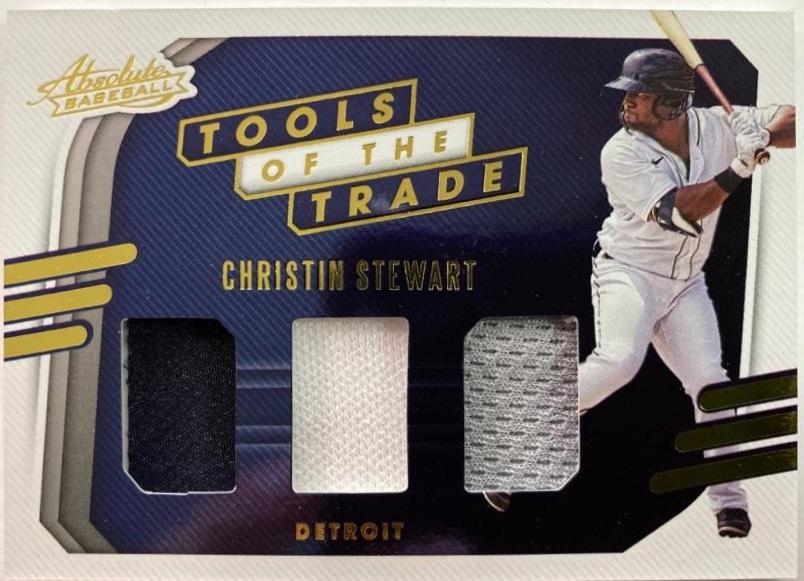 Christin Stewart #TT3-CS Baseball Cards 2021 Panini Absolute Tools of the Trade 3 Swatch