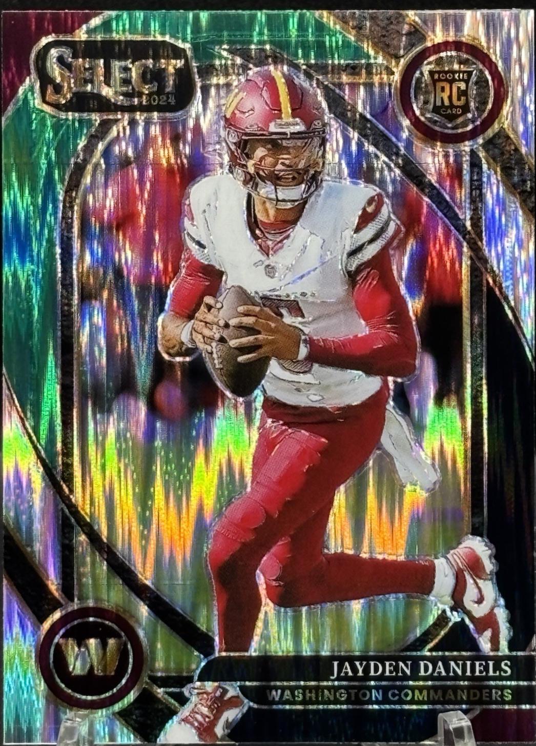 Jayden Daniels [Black Green Prizm Shock] #217 Prices | 2024 Panini