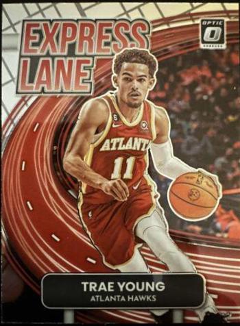 Trae Young #3 Basketball Cards 2022 Panini Donruss Optic Express Lane