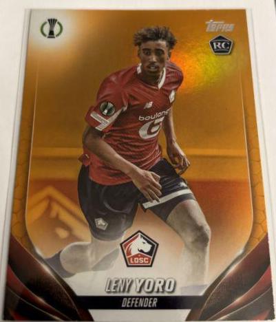 Leny Yoro #154 Soccer Cards 2023 Topps UEFA Club