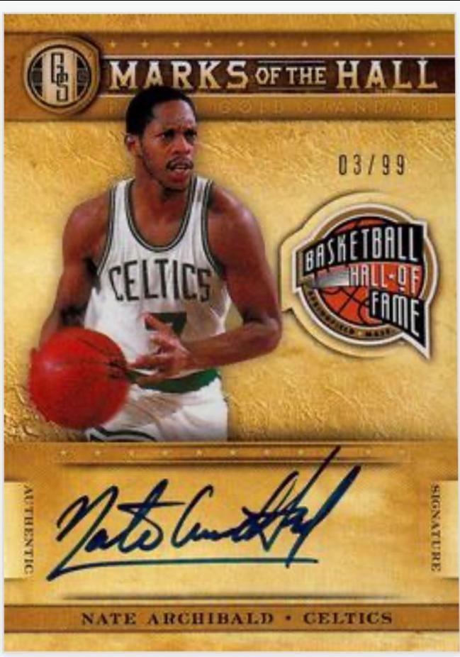 Nate Archibald Basketball Cards 2011 Panini Gold Standard 14K Autographs