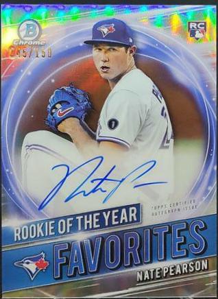 Nate Pearson #CRA-NP 2021 Bowman Baseball Chrome Rookie Autographs