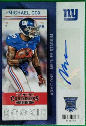 Michael Cox [Pointing Down Autograph] #168