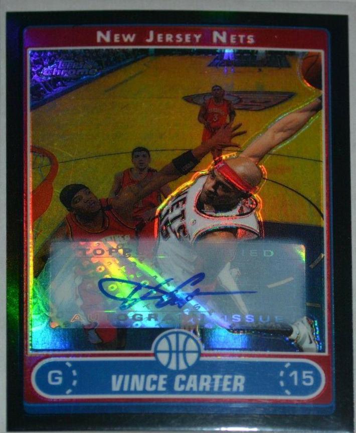 Vince Carter [Black Refractor Autograph] #12