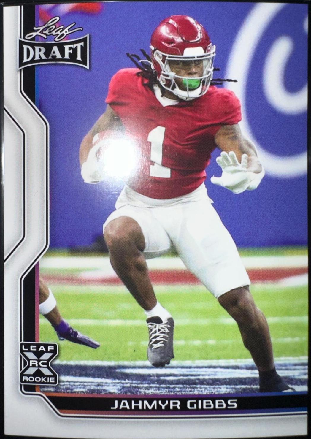 Jahmyr Gibbs #B1-8 Football Cards 2023 Leaf Draft V1