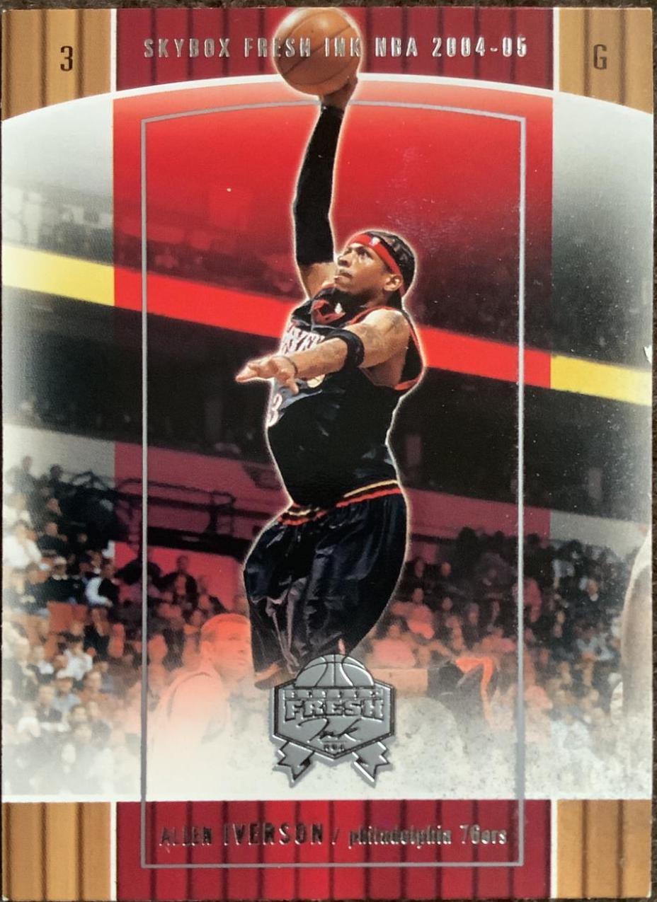 Allen Iverson #59 Basketball Cards 2004 Skybox Fresh Ink