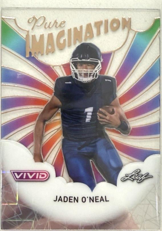 Jaden O’Neal #PB-21 2025 Leaf Vivid Football Pure Imagination