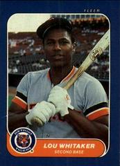 Lou Whitaker #51 Baseball Cards 1986 Fleer Mini Prices