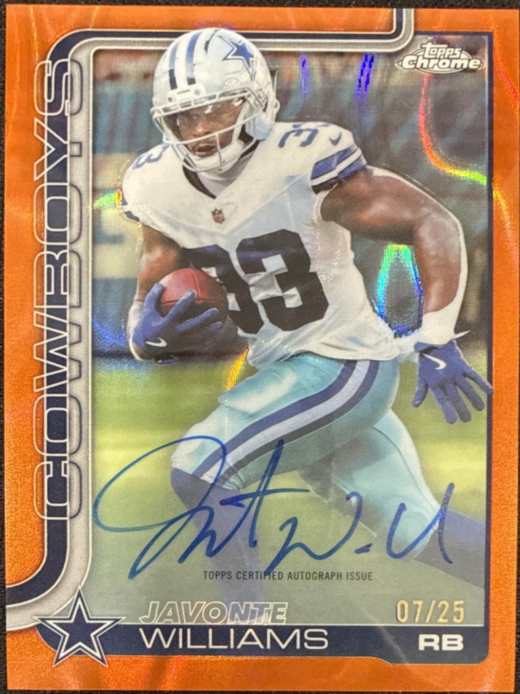 Javonte Williams [Orange Lava Refractor] #BA-JAWI