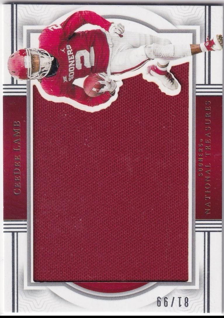 CeeDee Lamb #S-CLB Football Cards 2024 Panini National Treasures Collegiate Silhouettes