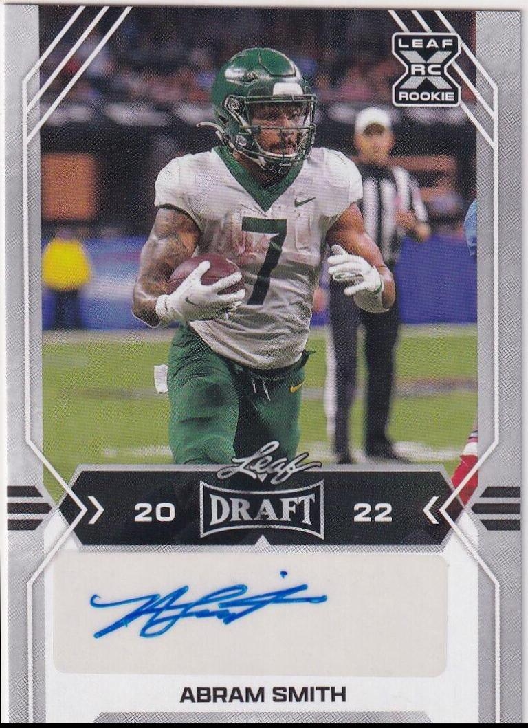 Abram Smith #BA-AS1 Football Cards 2022 Leaf Draft Autographs
