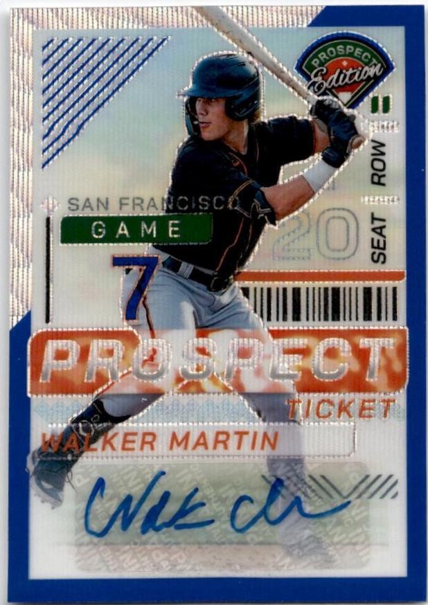Walker Martin [Blue Wave Holo Ticket Signature] #121