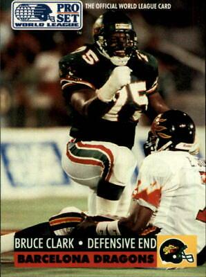 Bruce Clark #33 Football Cards 1991 Pro Set Wlaf