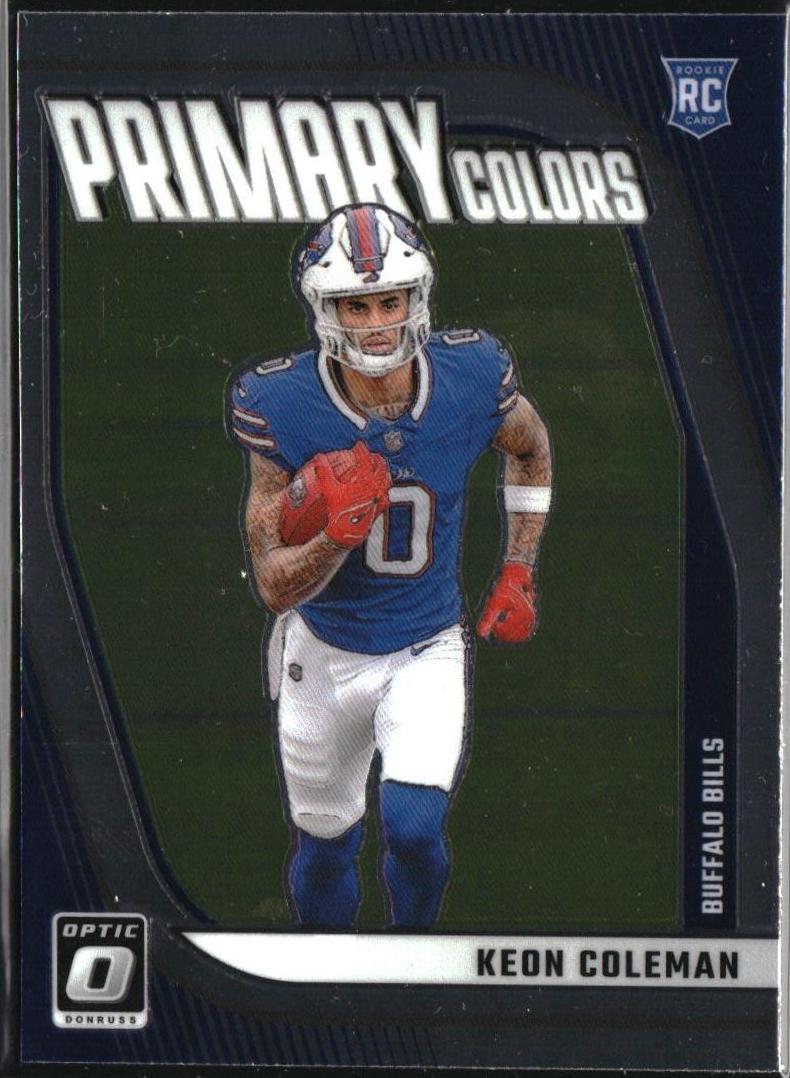 Keon Coleman #10 Football Cards 2024 Panini Donruss Optic Rookie Primary Colors