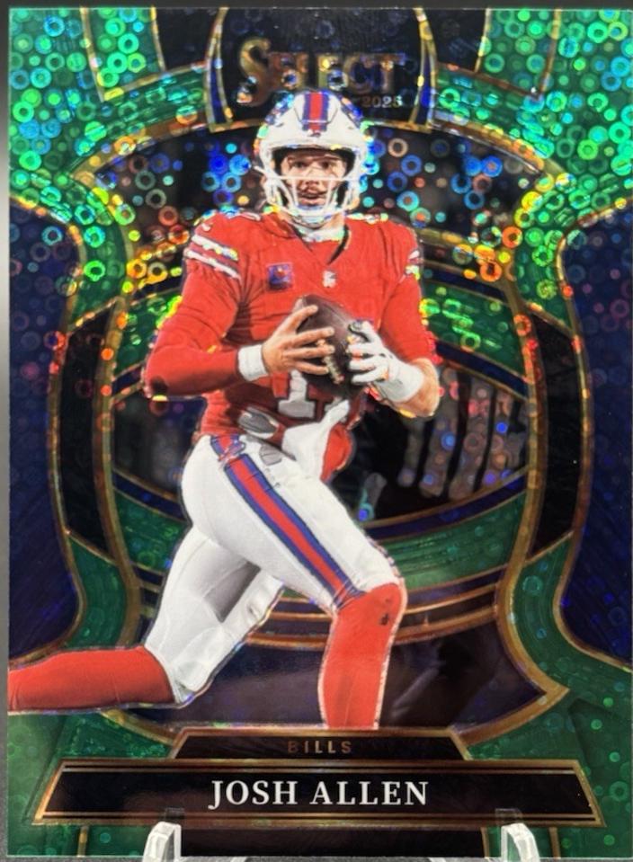 Josh Allen [Green Disco Prizm] #86 Prices | 2025 Panini Select