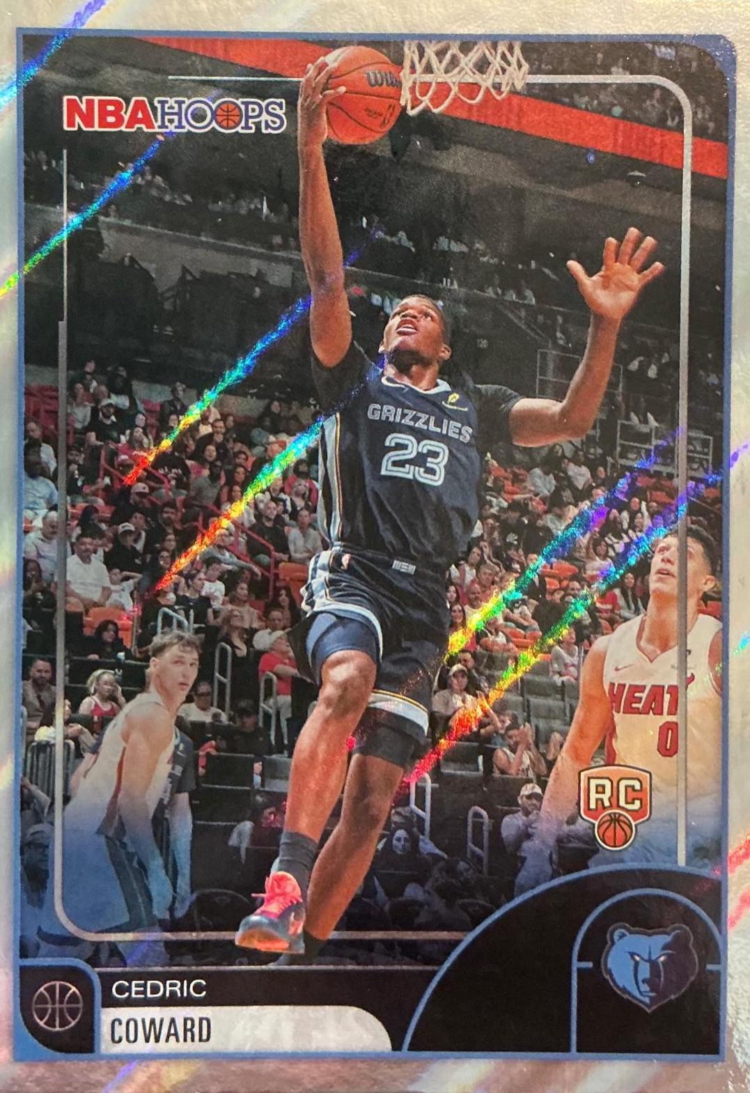 2025 Topps NBA Hoops Cedric Coward [Rainbow] #90 card