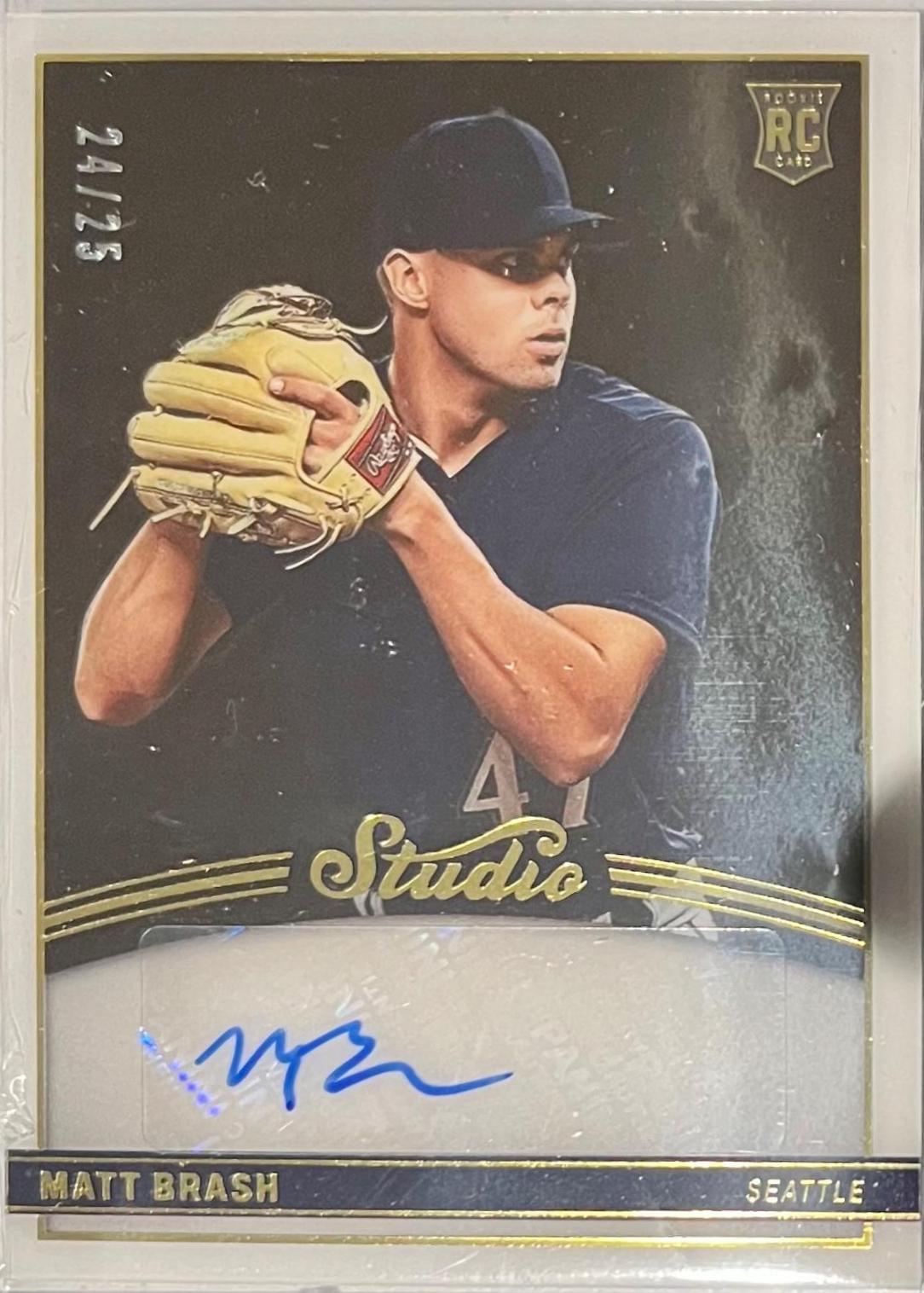 Matt Brash #SBS-BR Baseball Cards 2022 Panini Chronicles Studio Black Signatures
