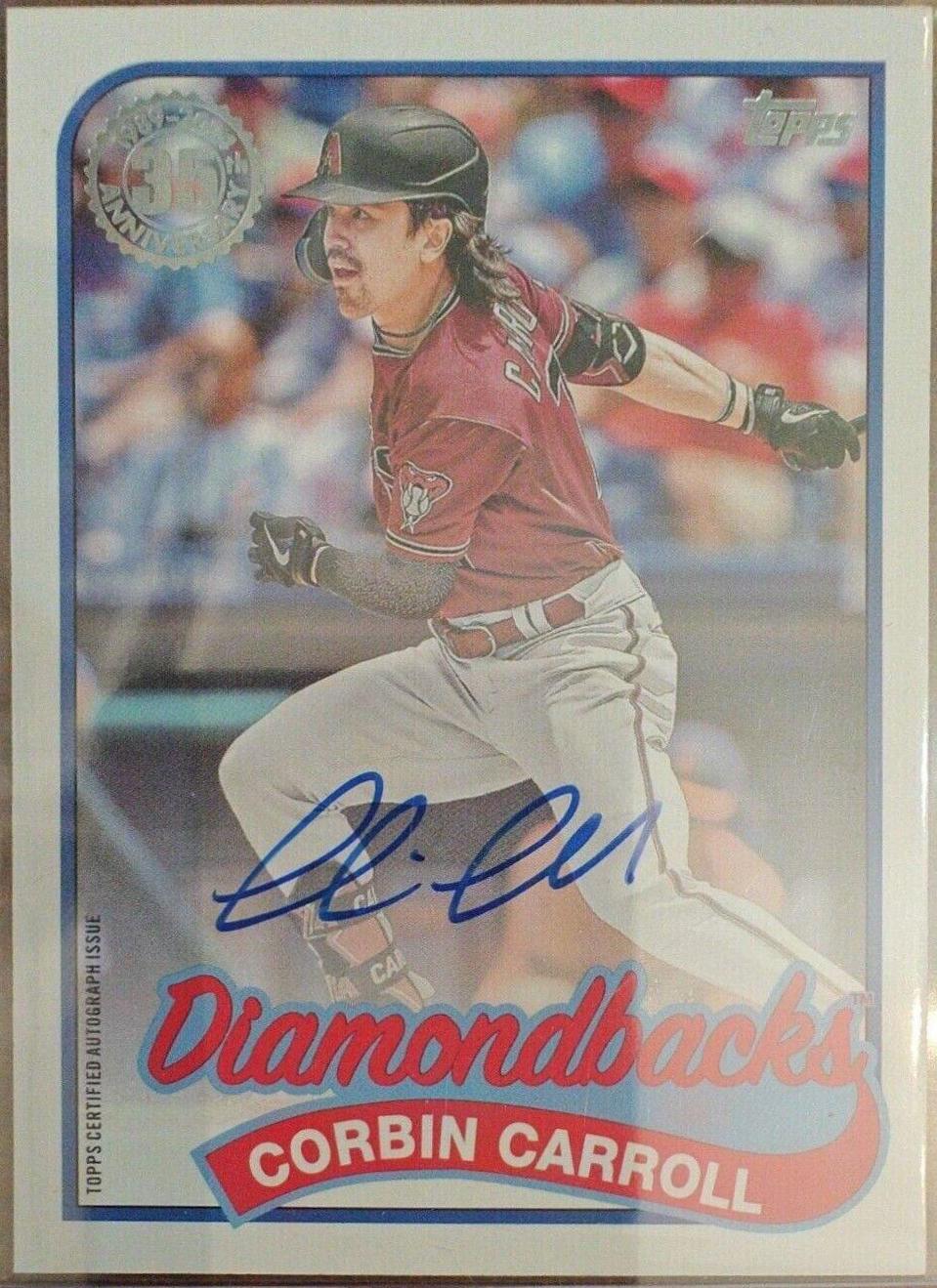 Corbin Carroll #89BA-CCA Baseball Cards 2024 Topps 1989 Autograph