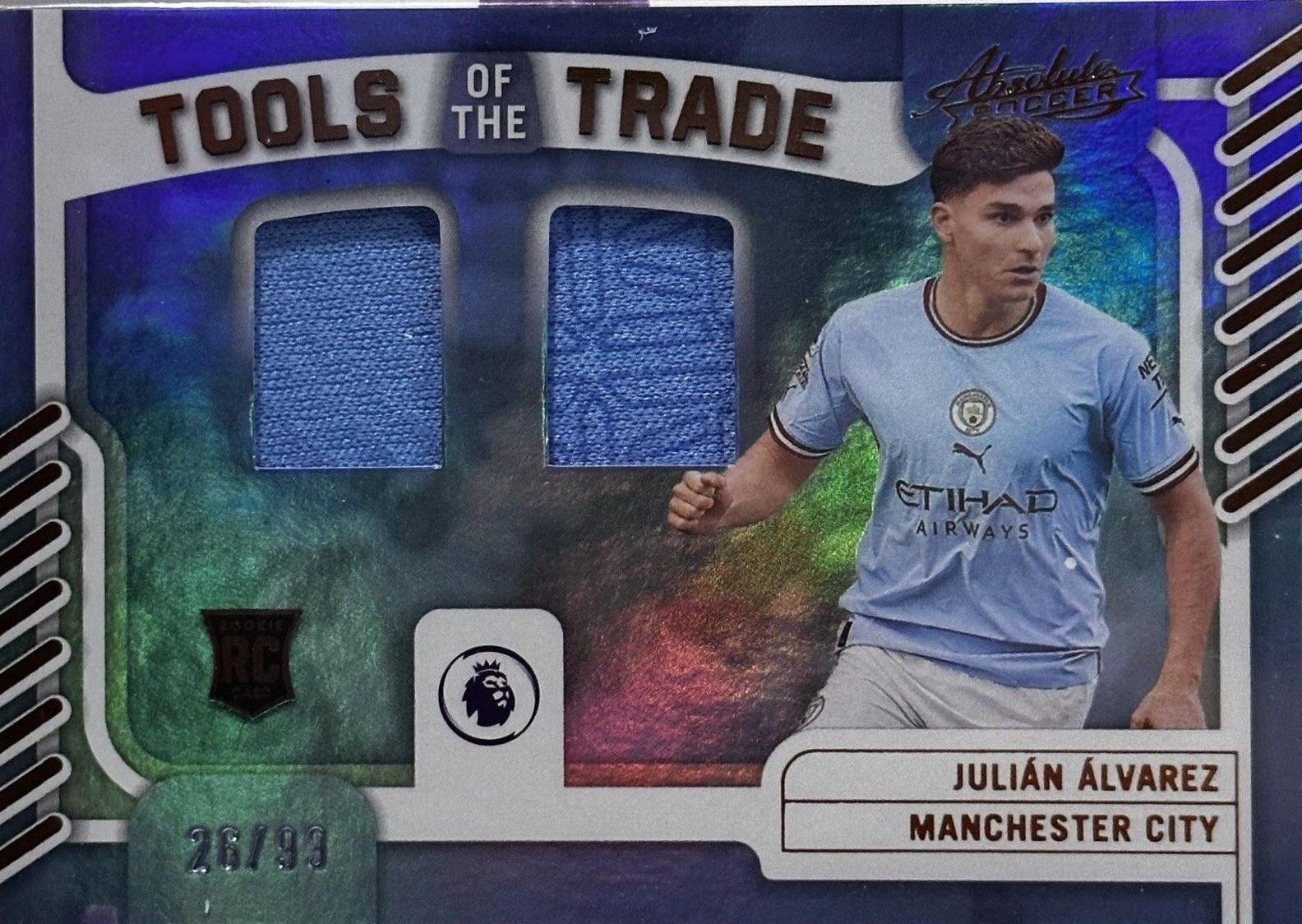 Julian Alvarez #AT-JA Soccer Cards 2022 Panini Chronicles Absolute Tools of the Trade Premier League
