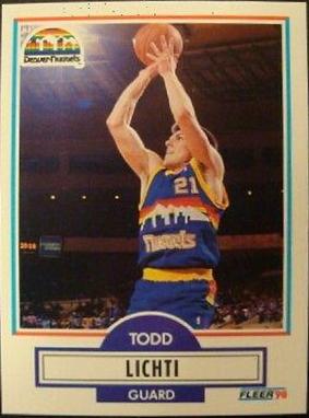 Todd Lichti #51 Basketball Cards 1990 Fleer